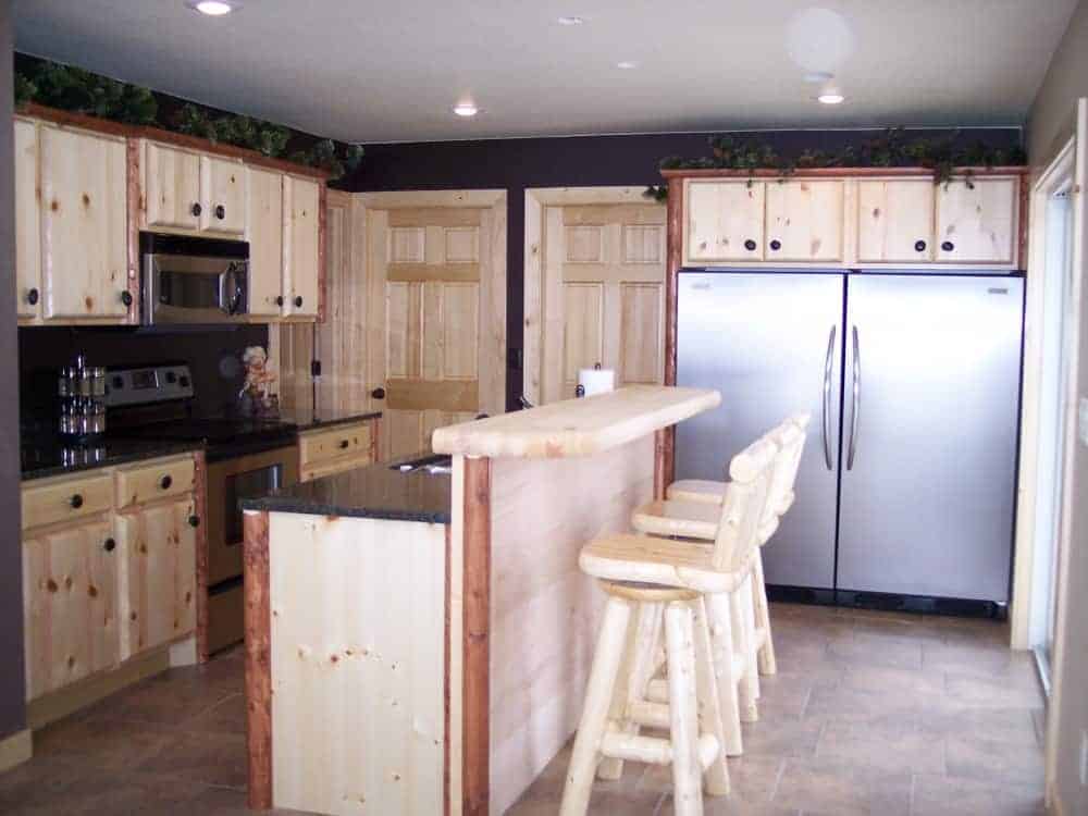 rustic pine kitchen cabinets