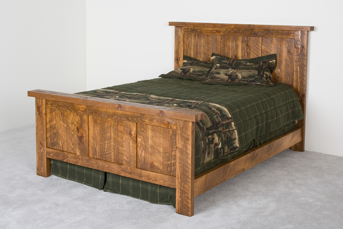 Pioneer Barnwood Bed Viking Log Furniture, Viking Bed Frame