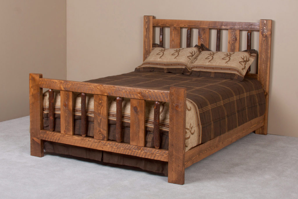 Mustang Barnwood Bed Viking Log Furniture