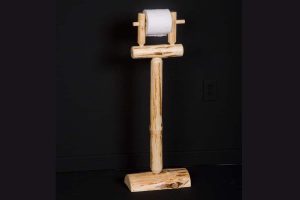 Log Standing Toilet Paper Holder