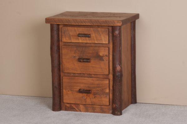 Sawtooth Hickory 3 Drawer Nightstand