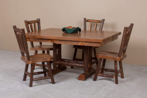 Sawtooth Hickory Trestle Dining Table