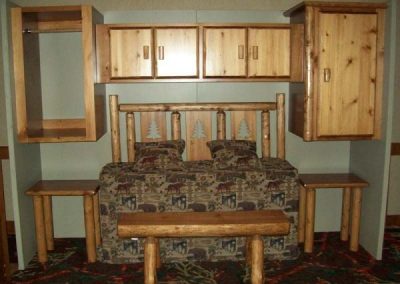 Log Bed Cabinets 1