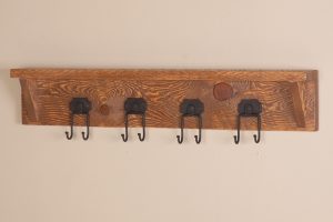 Barnwood Wall Coat Rack with Shelf